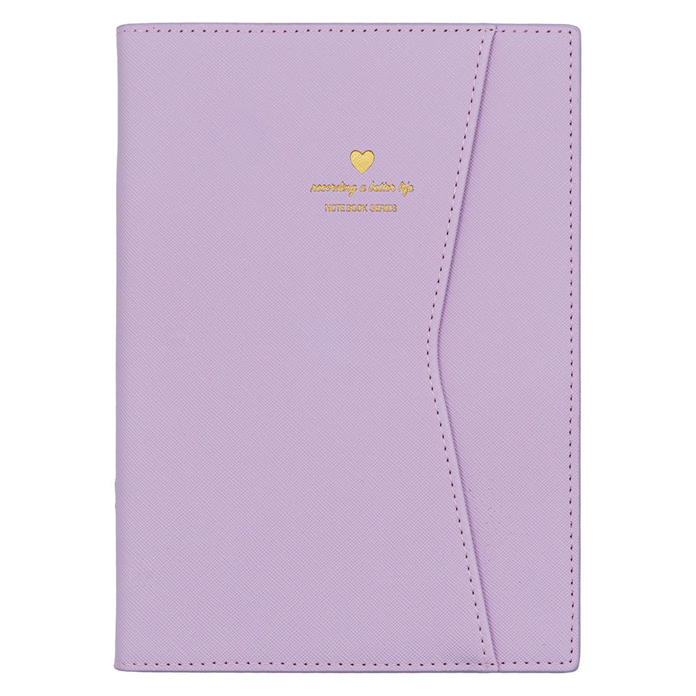 Lila Cover-Pocket 15x21 cm Çizgili Defter