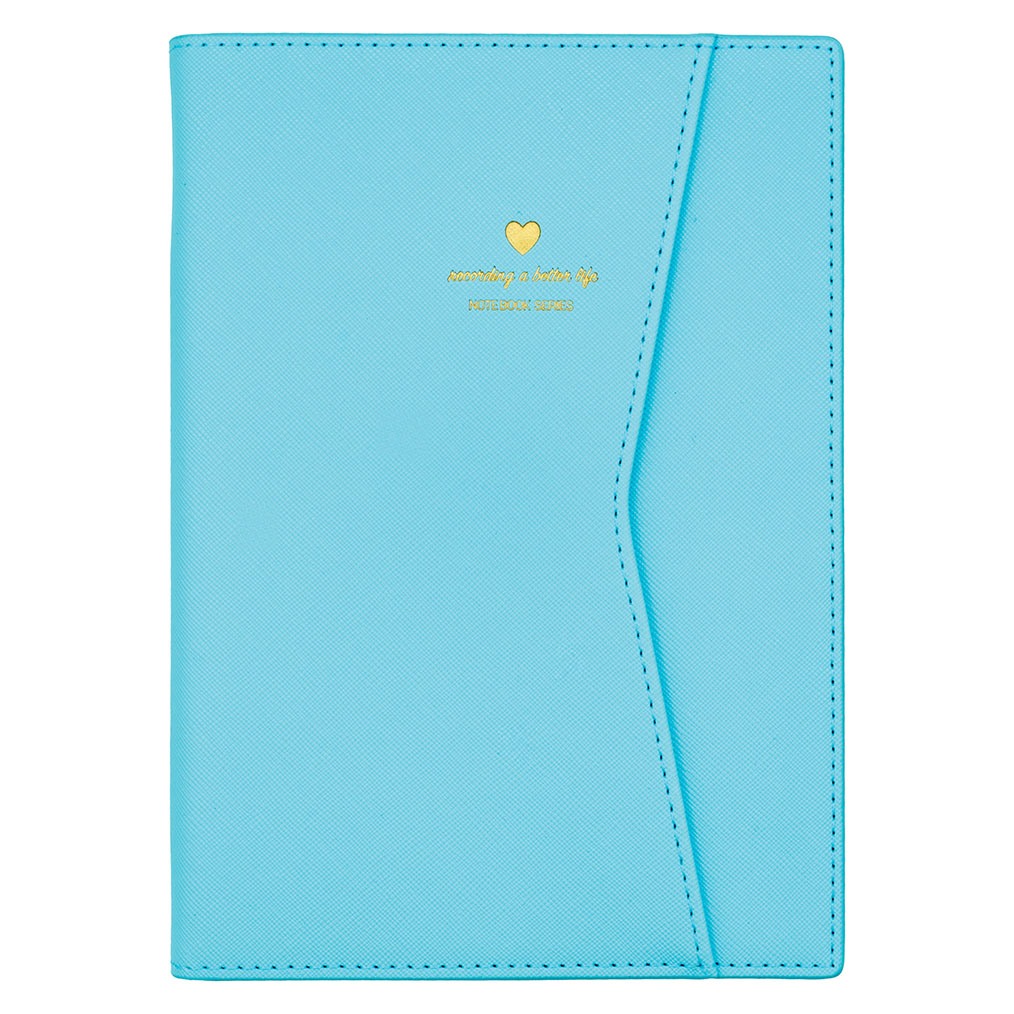 Mavi Cover-Pocket 15x21 cm Çizgili Defter
