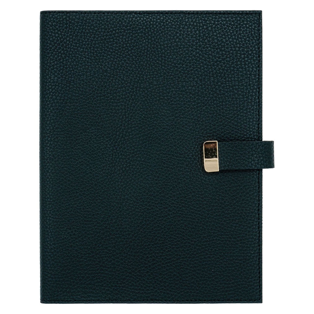 Siyah Executive Vegan 19x25 cm Çizgili Defter